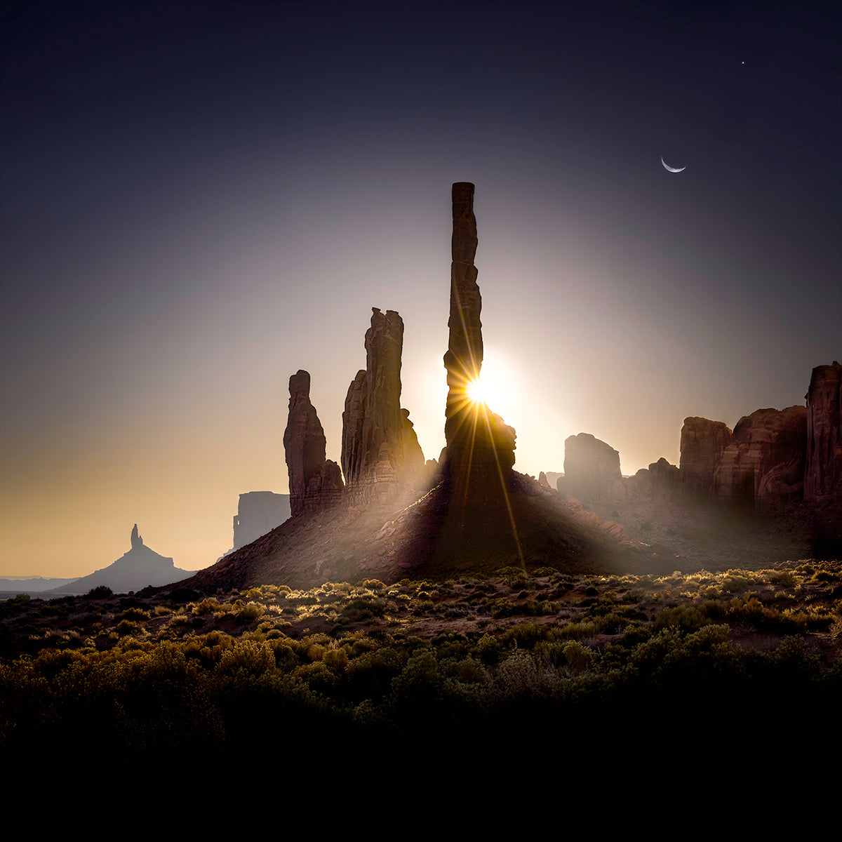 Monument Valley - "Divine Dawn: Sun's Embrace" Fine Art Print