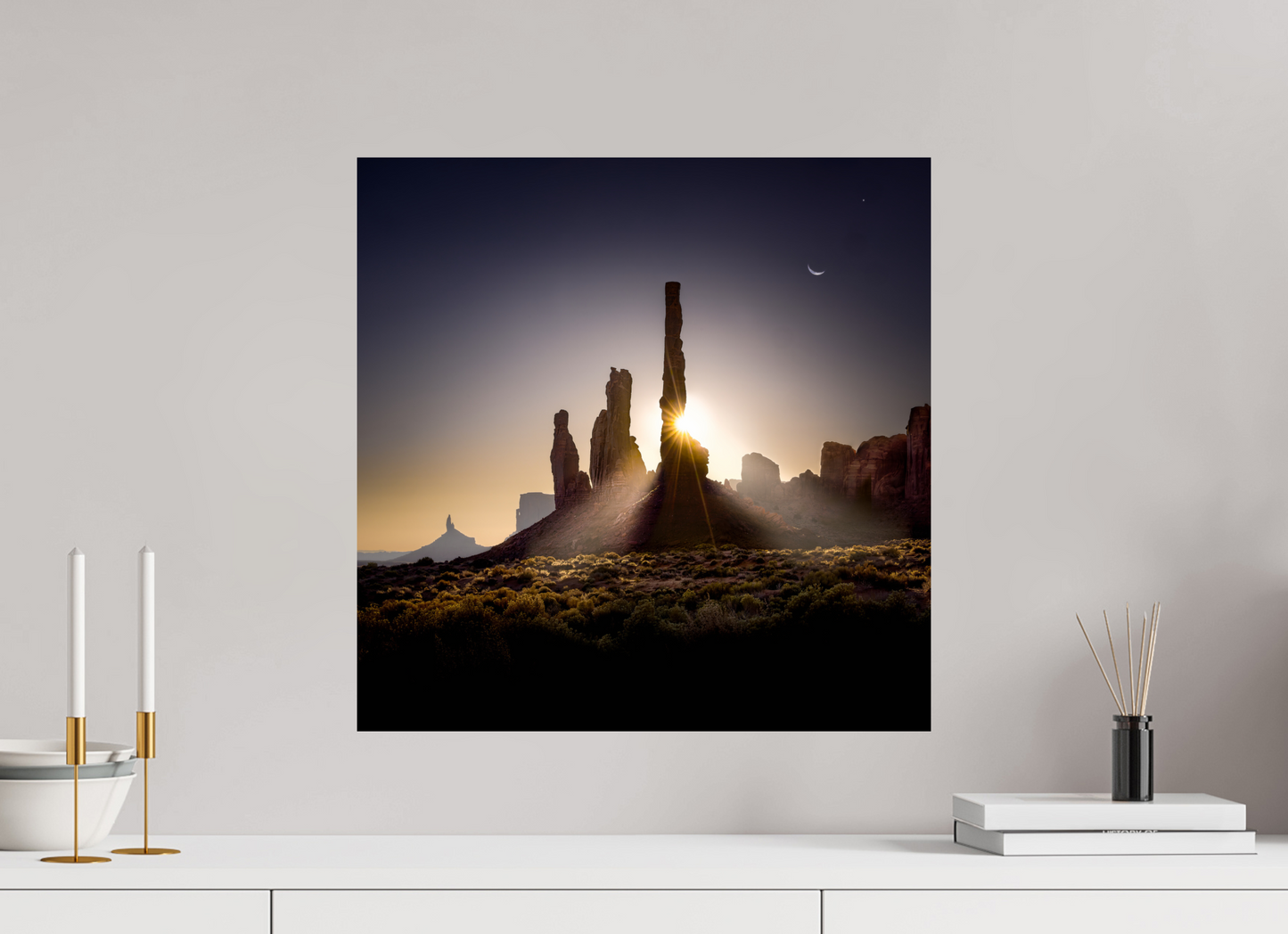 Monument Valley  - "Divine Dawn: Sun's Embrace" Fine Art Print