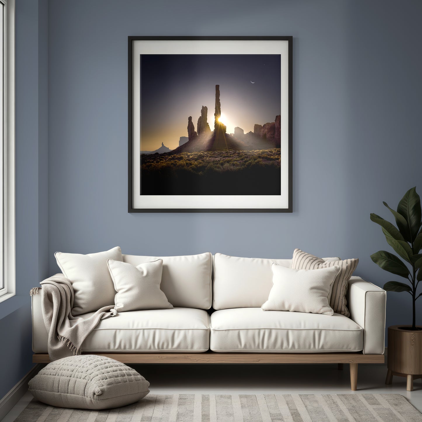 Monument Valley  - "Divine Dawn: Sun's Embrace" Fine Art Print